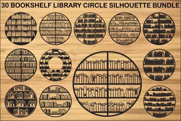 Bookshelf Library Circle SVG Bundle: A Creative Resource for Circular Design