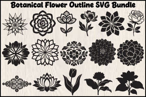 Botanical Floral Cut Files for Cricut