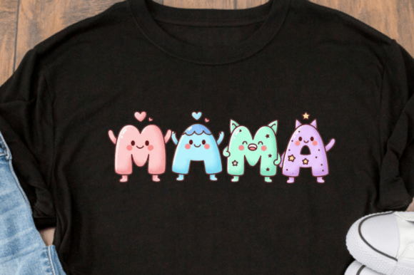 Colorful Cartoon Letters Spelling Mama: A Design Evaluation
