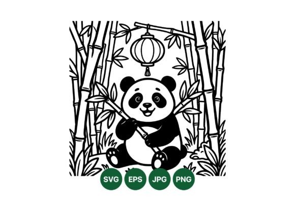 Cute Panda Bamboo Clipart: A Versatile Resource for High-Quality Design Projects