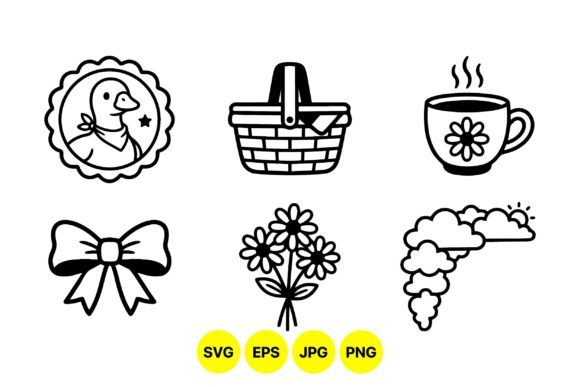 Cute Spring Picnic Clipart Set: A Versatile Resource for Digital and Print Design