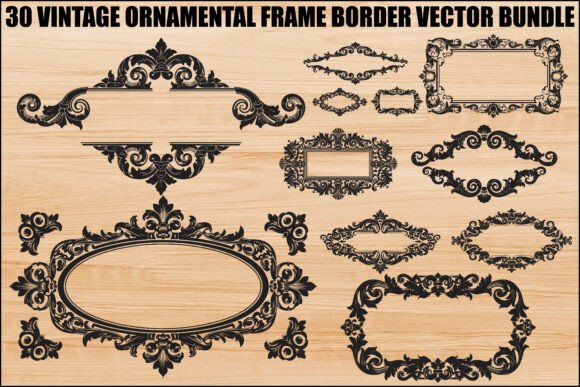 Elevating Design with the Vintage Ornamental Frame Border Bundle