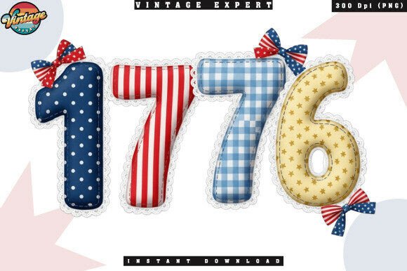 Elevating Independence Day Design: The Strategic Value of the Patriotic 1776 Patchwork PNG for Modern Creators
