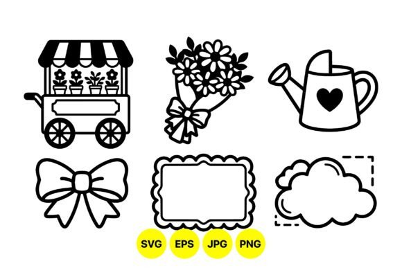 Enhancing Digital Design with Cute Floral Market SVG Icons