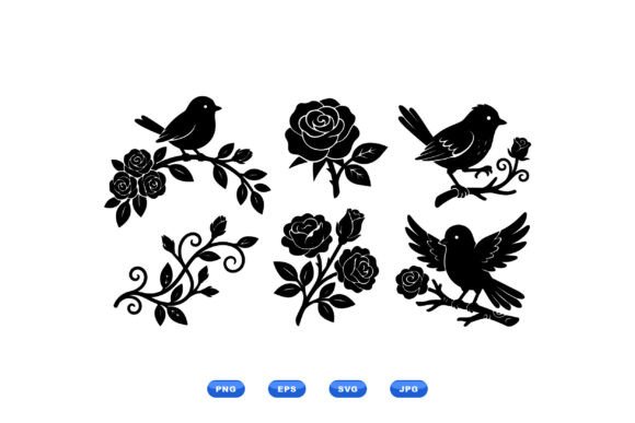 Evaluating the Birds and Rose Clipart Set for Professional Design Workflows