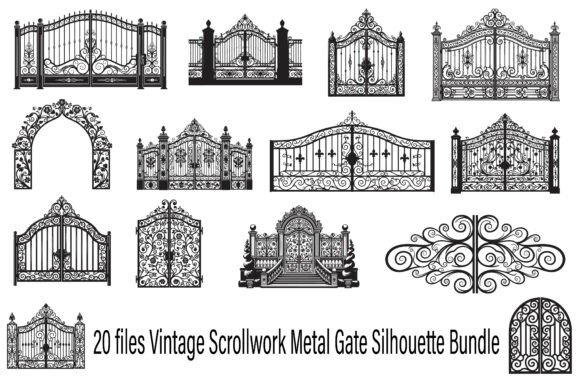 Evaluating the Vintage Scrollwork Metal Gate Silhouette Bundle for Design and Fabrication