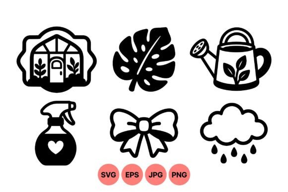 Garden Tools and Plant Icons