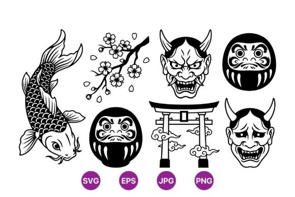 Japanese Traditional Tattoo Clipart Guide