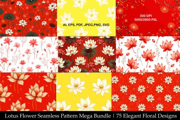Lotus Pattern Mega Bundle: Floral Design Guide