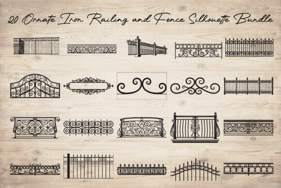 Ornate Iron Railing and Fence Silhouette: A Guide to Precision and Elegance in Design