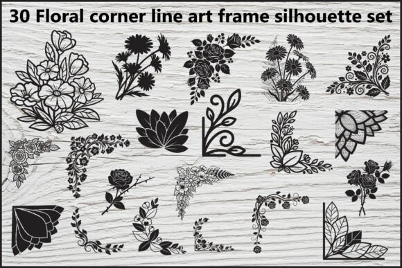 Unlocking Creative Potential: A Guide to the 30 Floral Corner Frame Silhouette Bundle