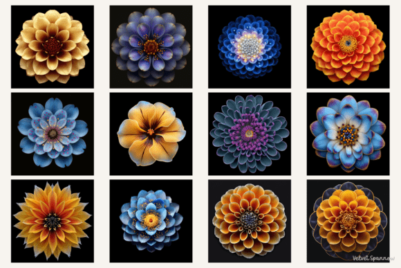 Unlocking Creative Potential with the 48 Radiant Floral Mandala Clipart Set