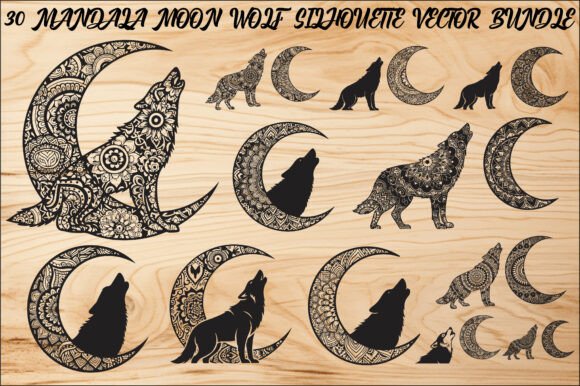 Unlocking Creative Potential with the Mandala Moon Wolf SVG Bundle