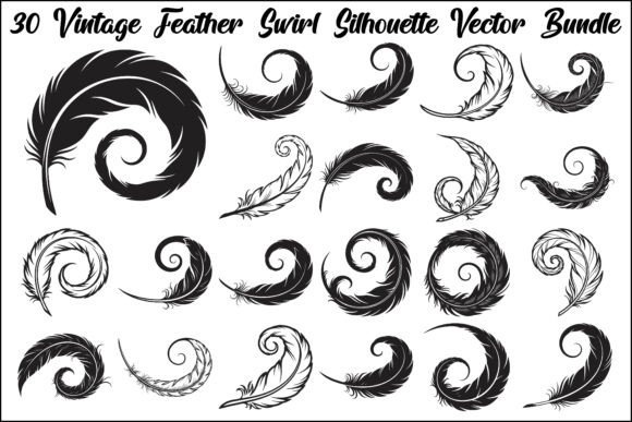 Vintage Feather Swirl SVG Bundle: A Strategic Asset for Design and Branding