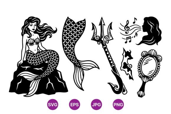 Vintage Mermaid Illustration Pack